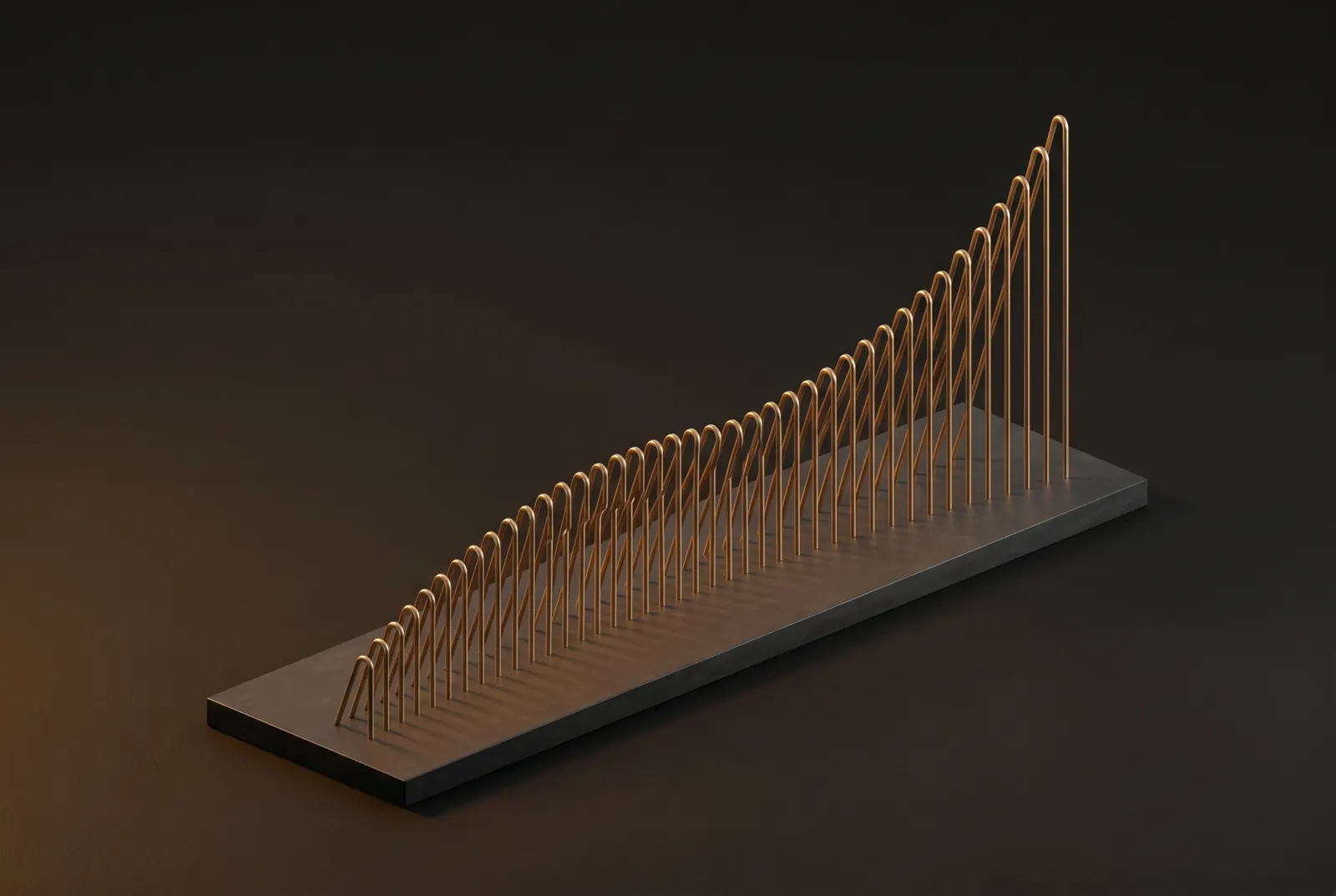 Slippage curve model showing price impact at real trade sizes